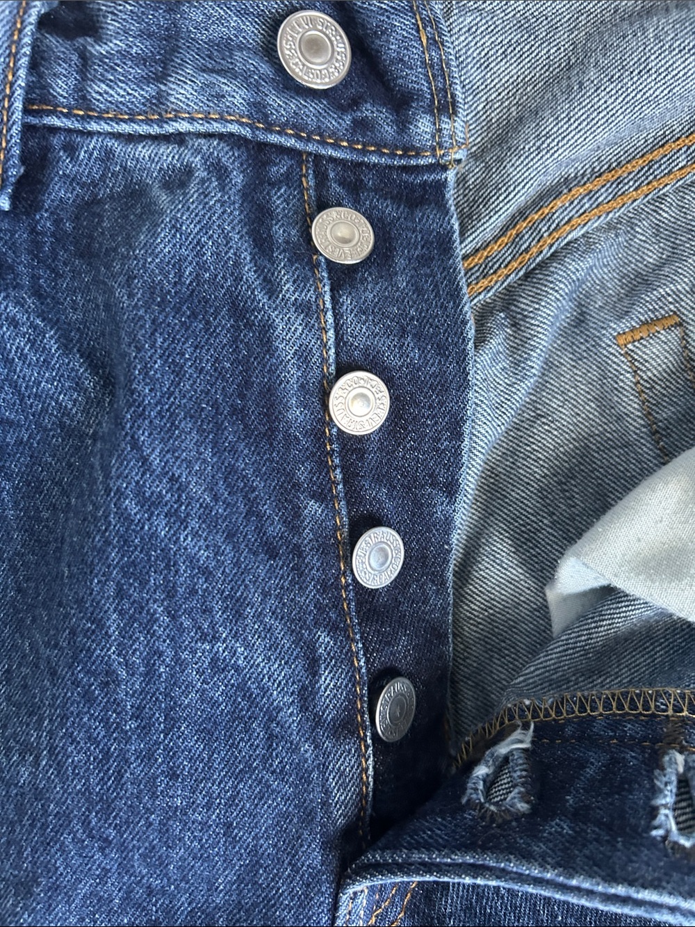 Levi's Men's 501 32x30 Classic Straight Leg Jeans - Blue - Picture 4 of 7